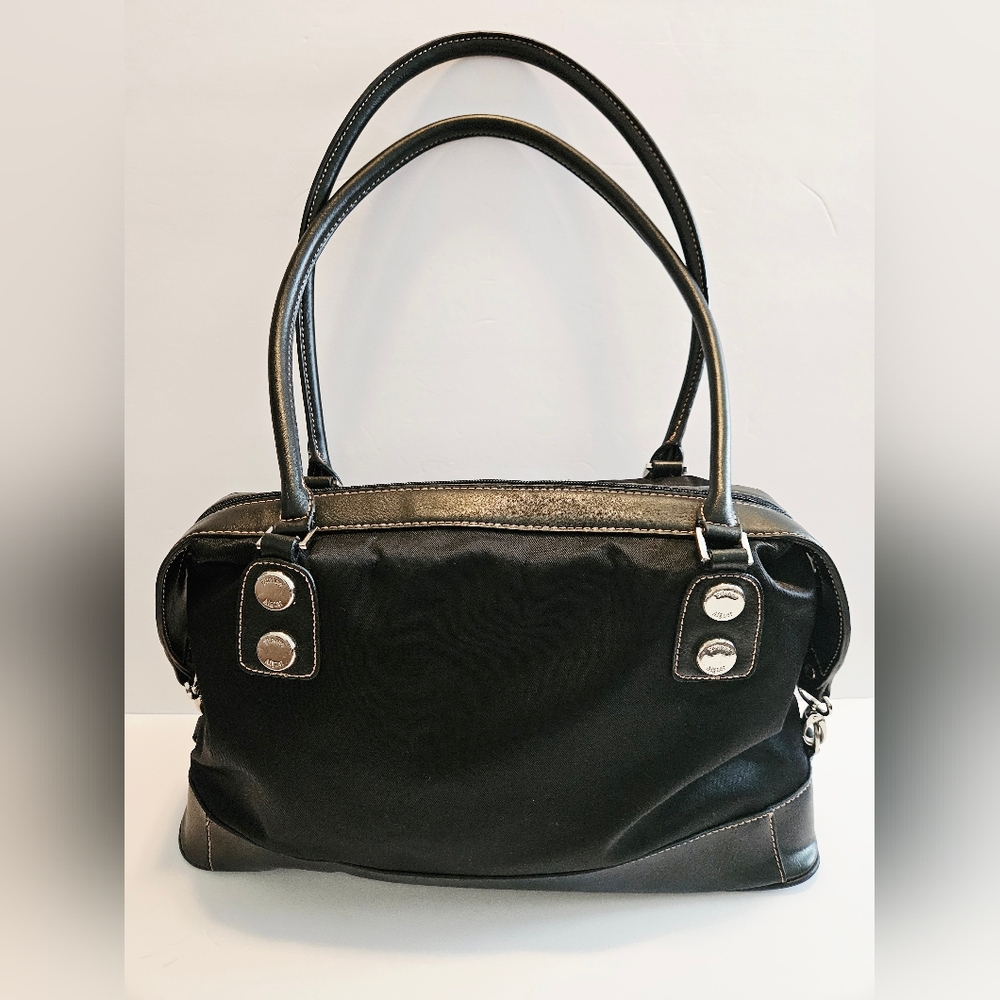 Etienne Aigner Shoulder Bag Black With Leather Accents & Silver Hardware 36008 - Picture 5 of 16